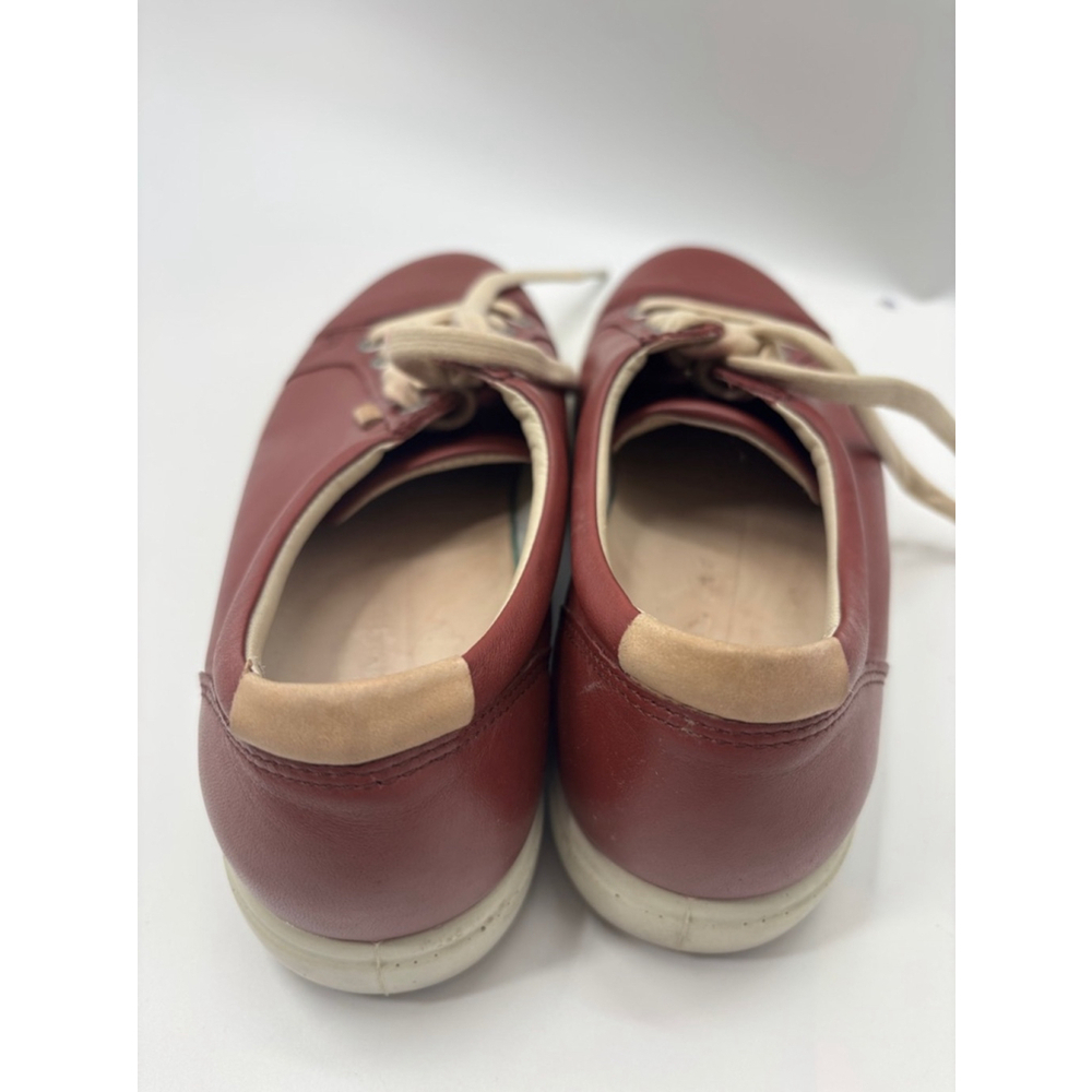 Women's ECCO leather Sneakers, Burgundy, US 9 - Picture 4 of 7